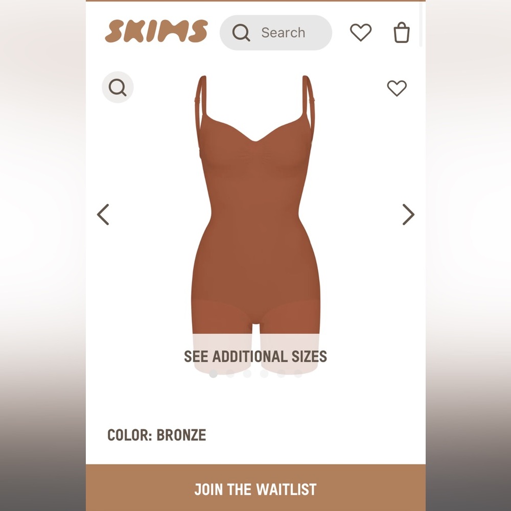 SEAMLESS SCULPT LOW BACK MID THIGH BODYSUIT | BRONZE size Large